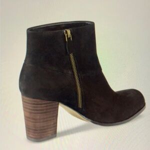 Cole Haan Women's Cassidy Black Nubuck Nike Air Ankle Heel Boot Size 8